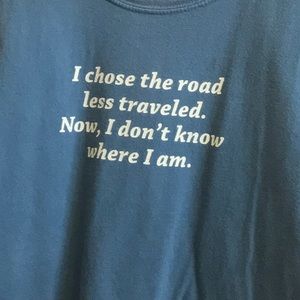 Graphic tee vintage cotton large blue